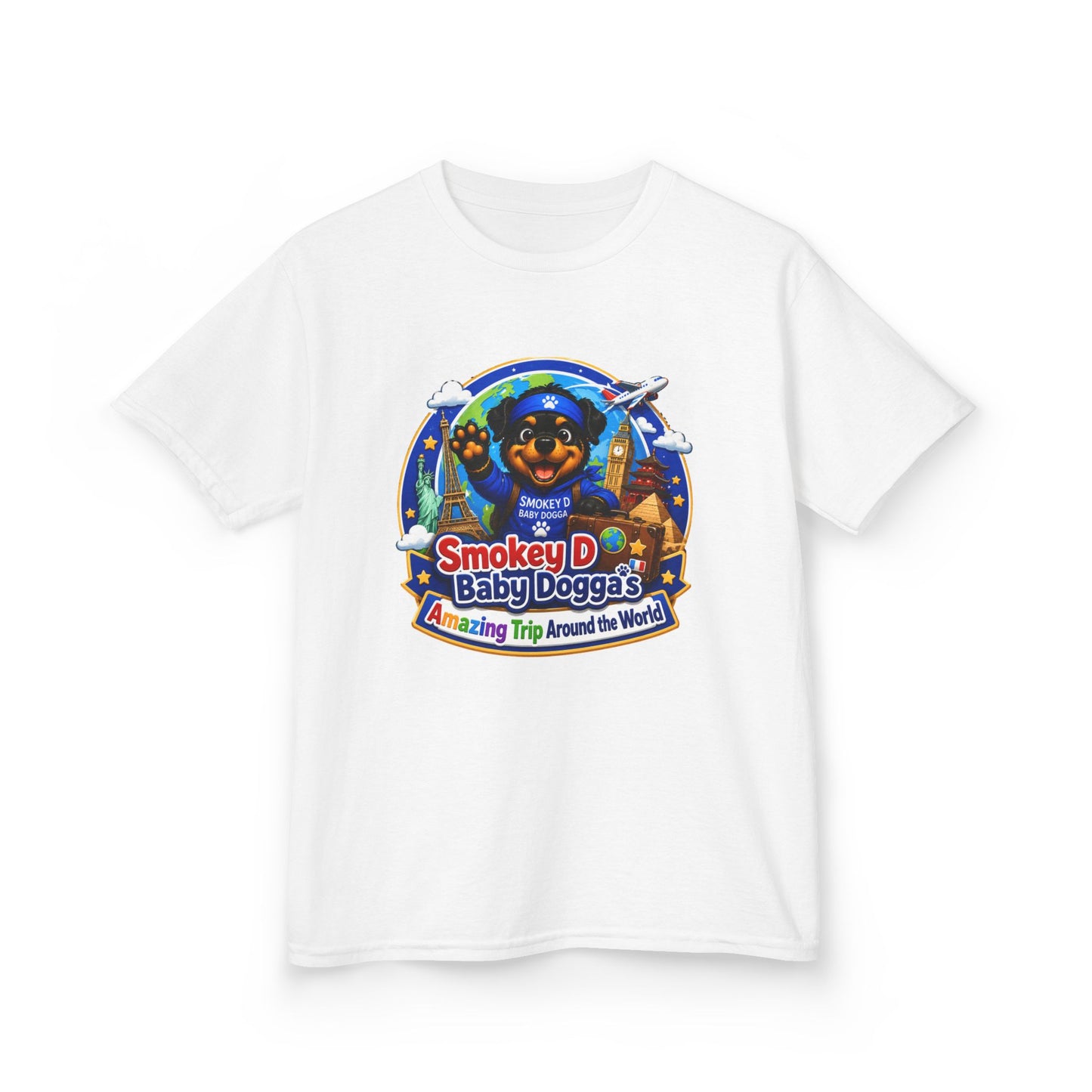 Smokey D Baby Dogga's Amazing Trip Around the World – Kids Heavy Cotton™ T-Shirt