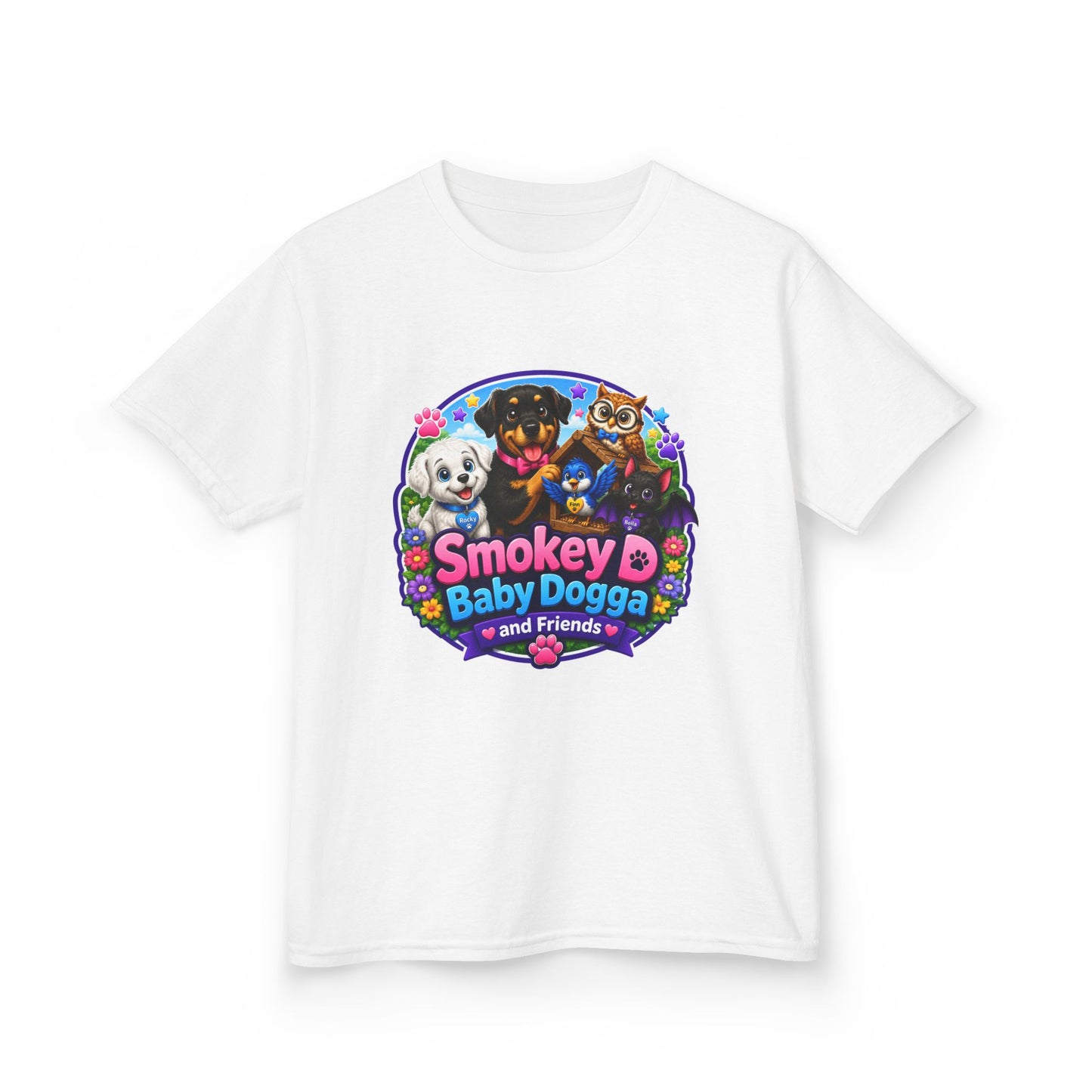 Smokey D Baby Dogga Polar Express Christmas Youth T-Shirt – Gildan 5000B Heavy Cotton Tee