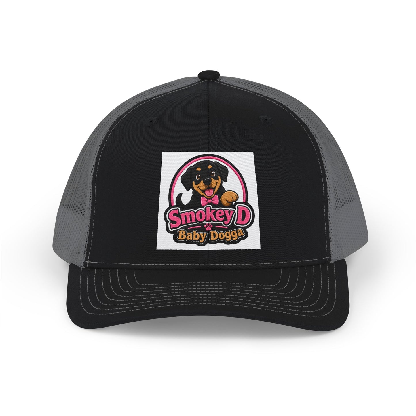 Smokey D Baby Dogga Embroidered Snapback Trucker Cap – Pink Bow Tie Logo Hat