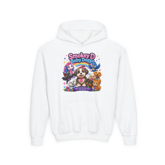 Smokey D Baby Dogga Kids Hoodie – Cute Puppy Friends Graphic Hooded Sweatshirt
