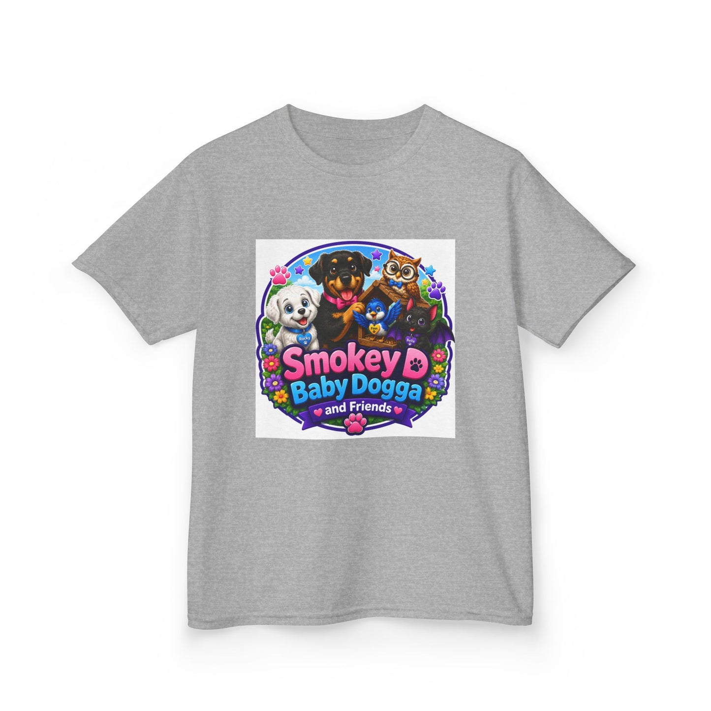 Smokey D Baby Dogga Polar Express Christmas Youth T-Shirt – Gildan 5000B Heavy Cotton Tee
