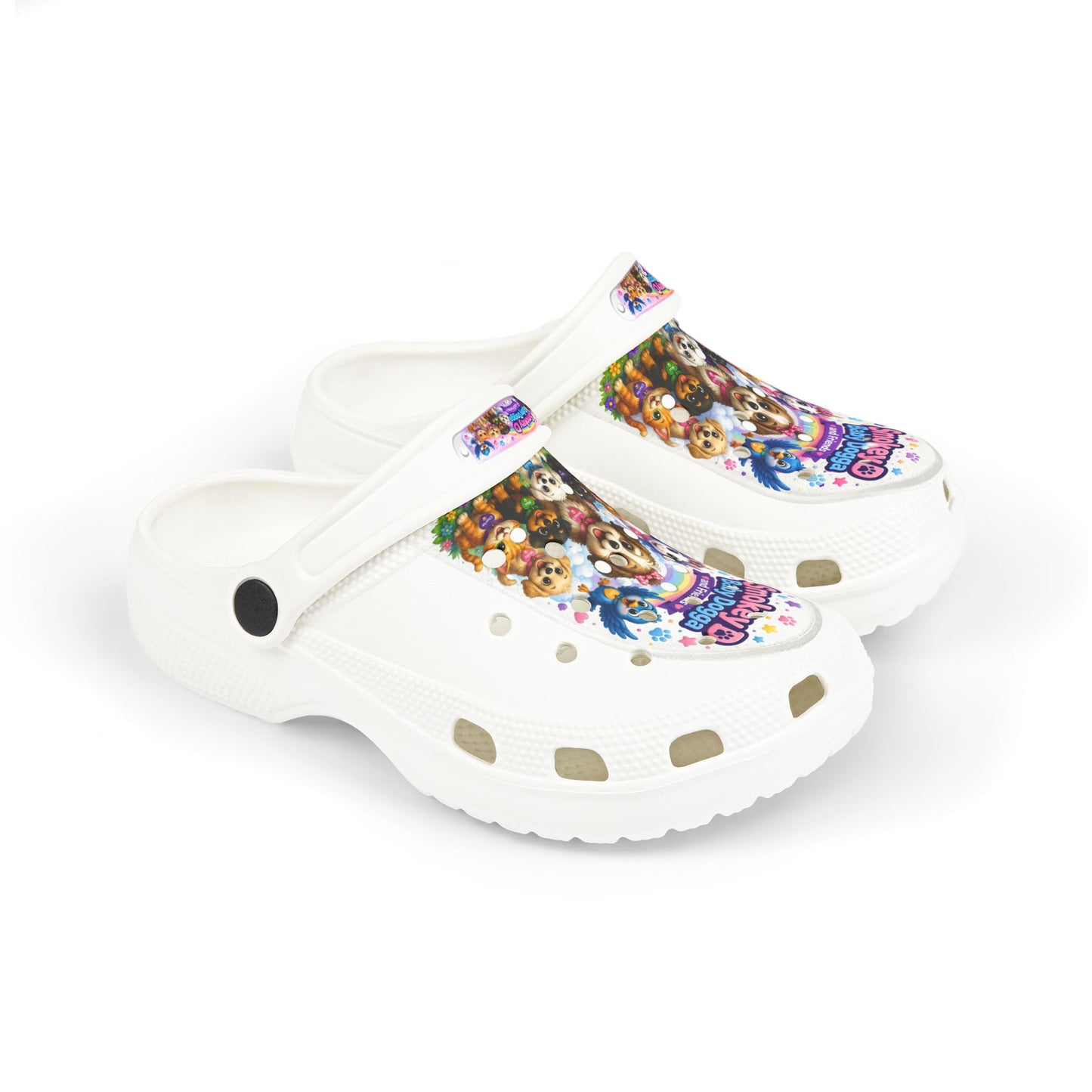 Kids Foam Clogs — "Smokey D Baby Dogga's" Cute Cartoon Puppy Slip-Ons