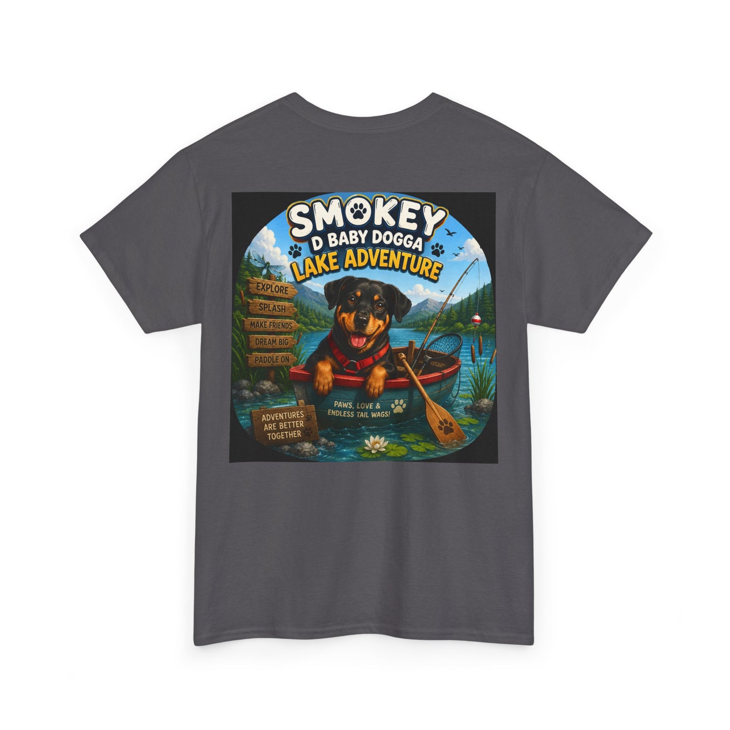 Smokey D Baby Dogga’s Lake Adventure T-Shirt – Gildan 5000 Heavy Cotton Tee