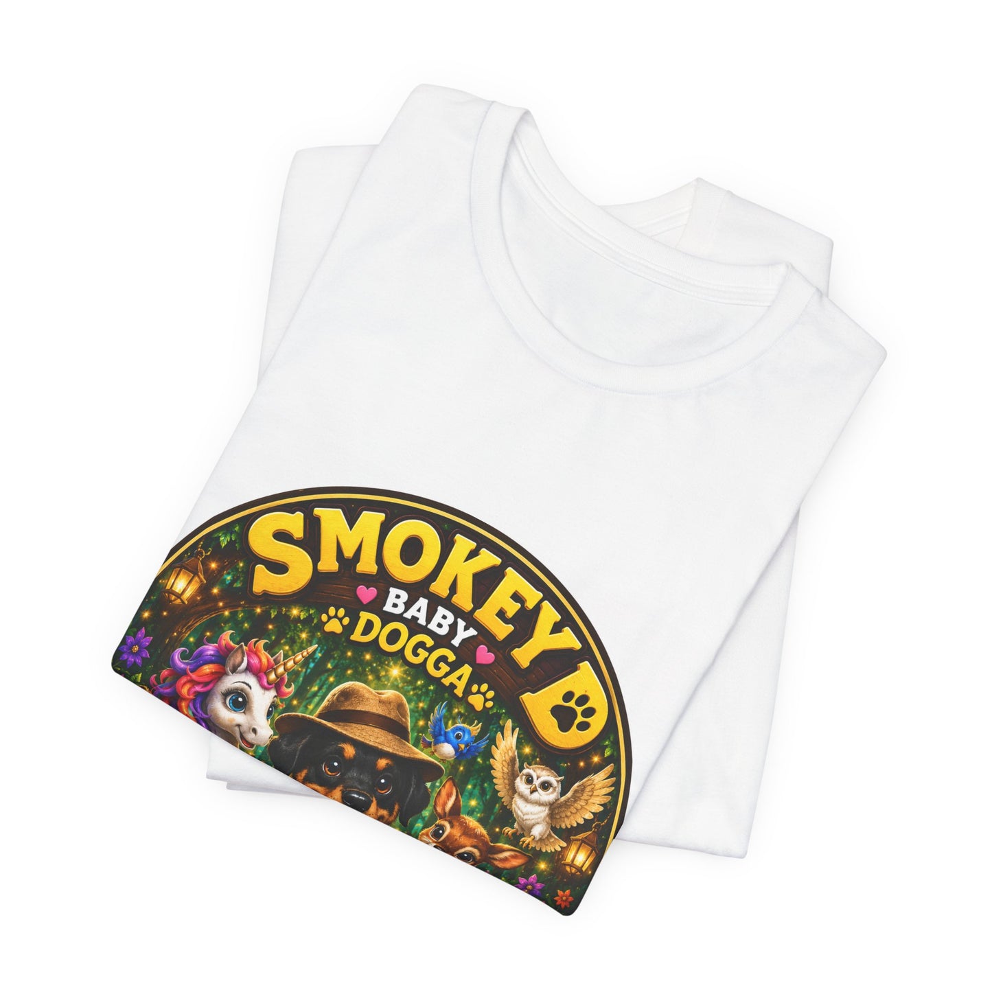 Smokey Baby Dogga Tee — Vintage Cartoon Animal Friendship Graphic T-Shirt