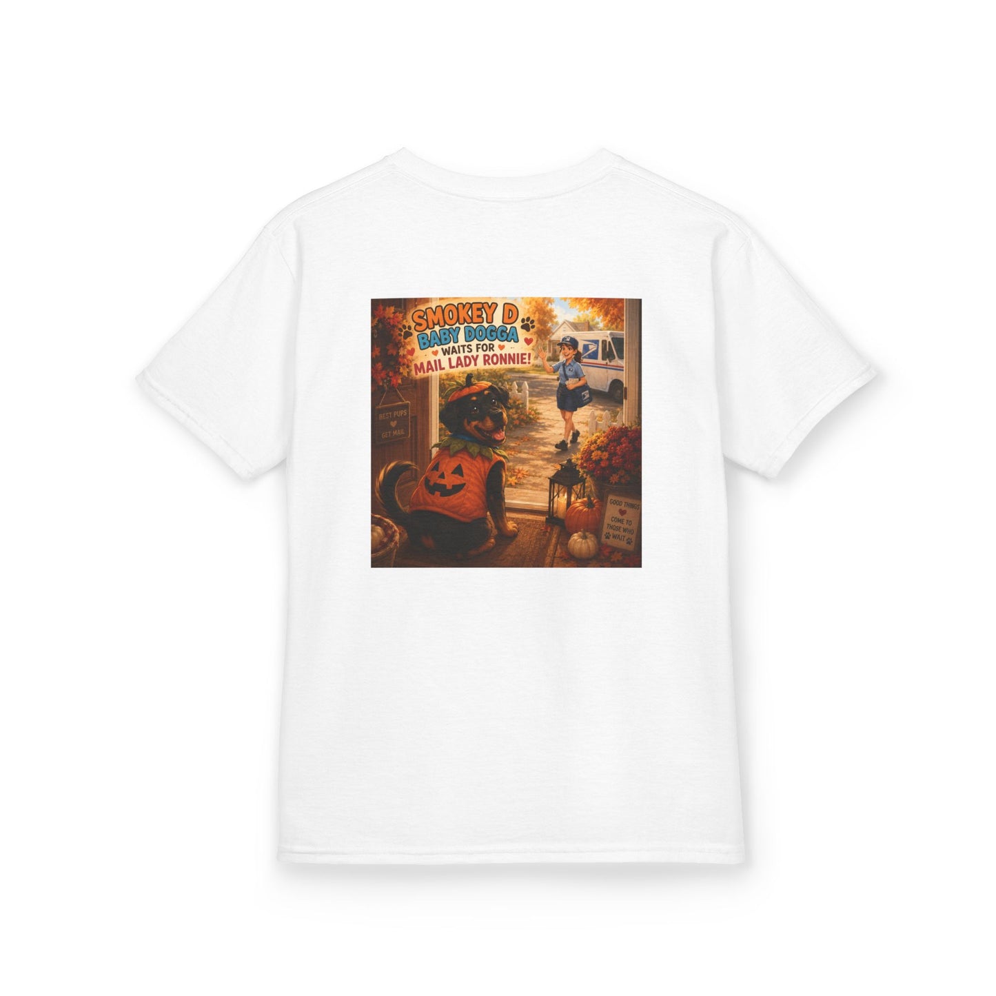 Smokey D Baby Dogga Awaits Mail Lady Ronnie Youth T-Shirt – Gildan 8000B DryBlend® Tee