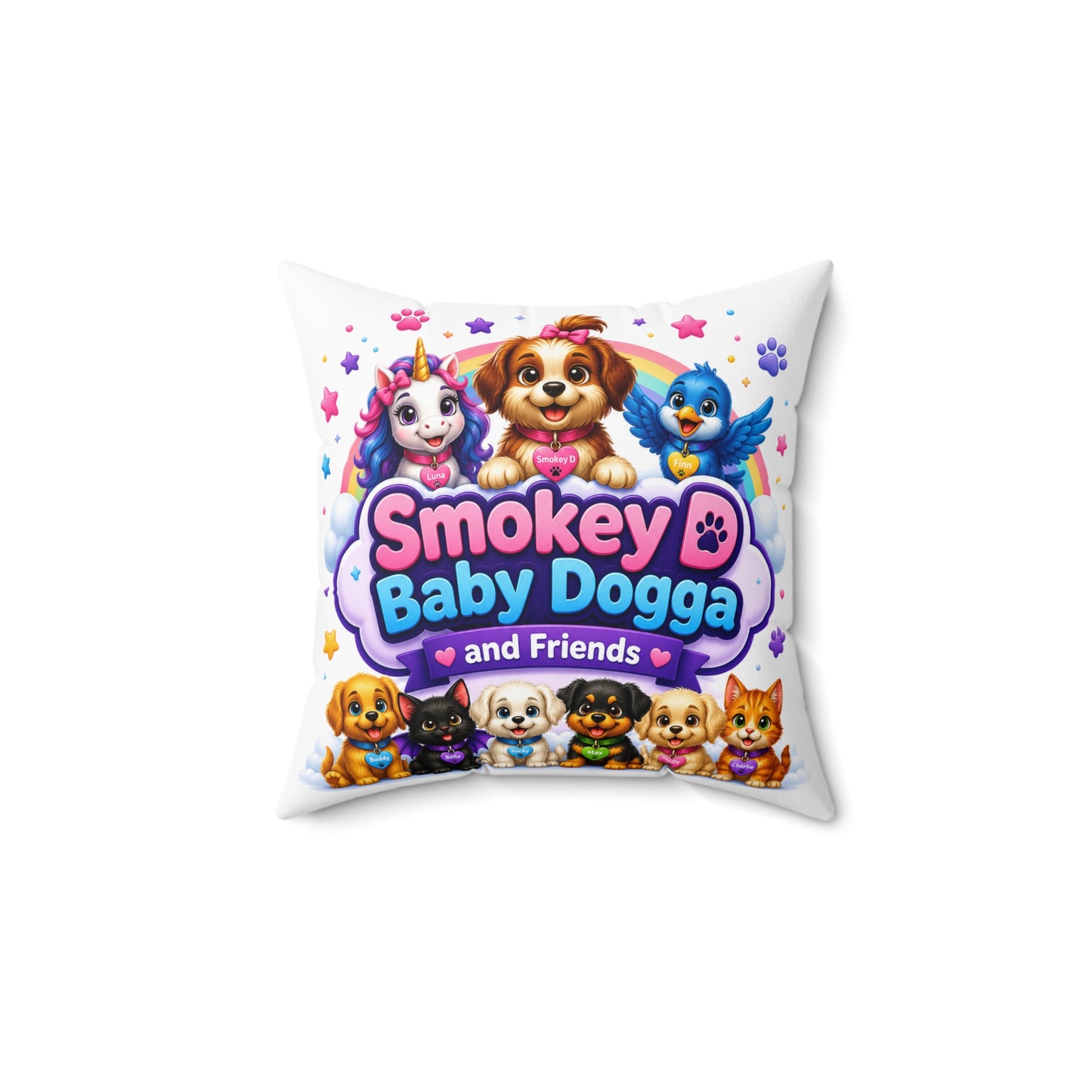 Smokey D Baby Dogga and Friends Decorative Pillow