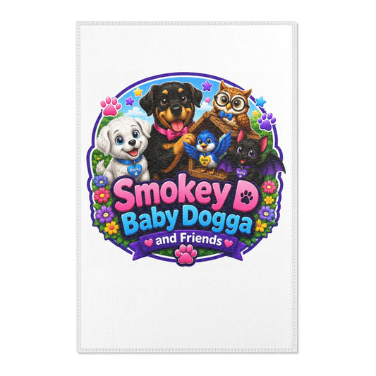 Area Rug — Smokey D Baby Dogga and Friends Cute Puppy Character Mat