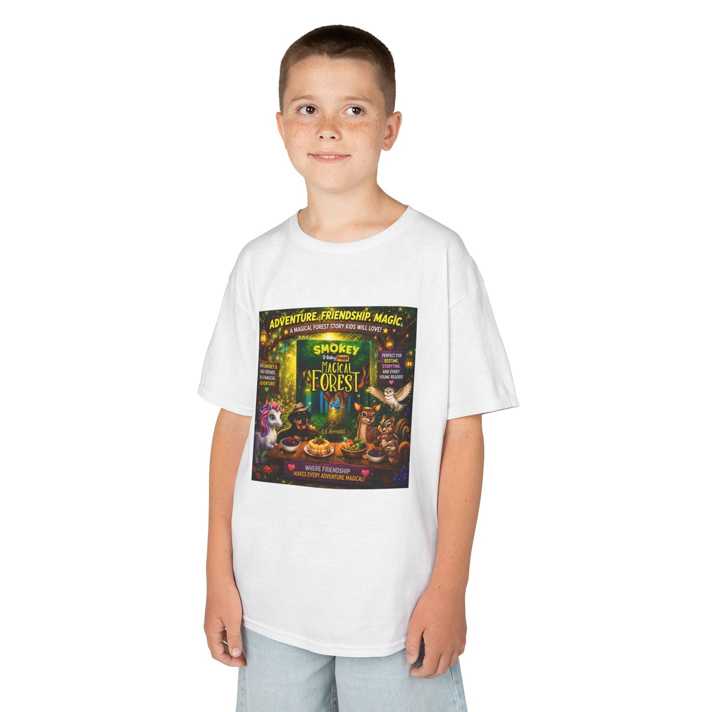 Smokey D Baby Dogga Magical Forest Kids Heavy Cotton T-Shirt