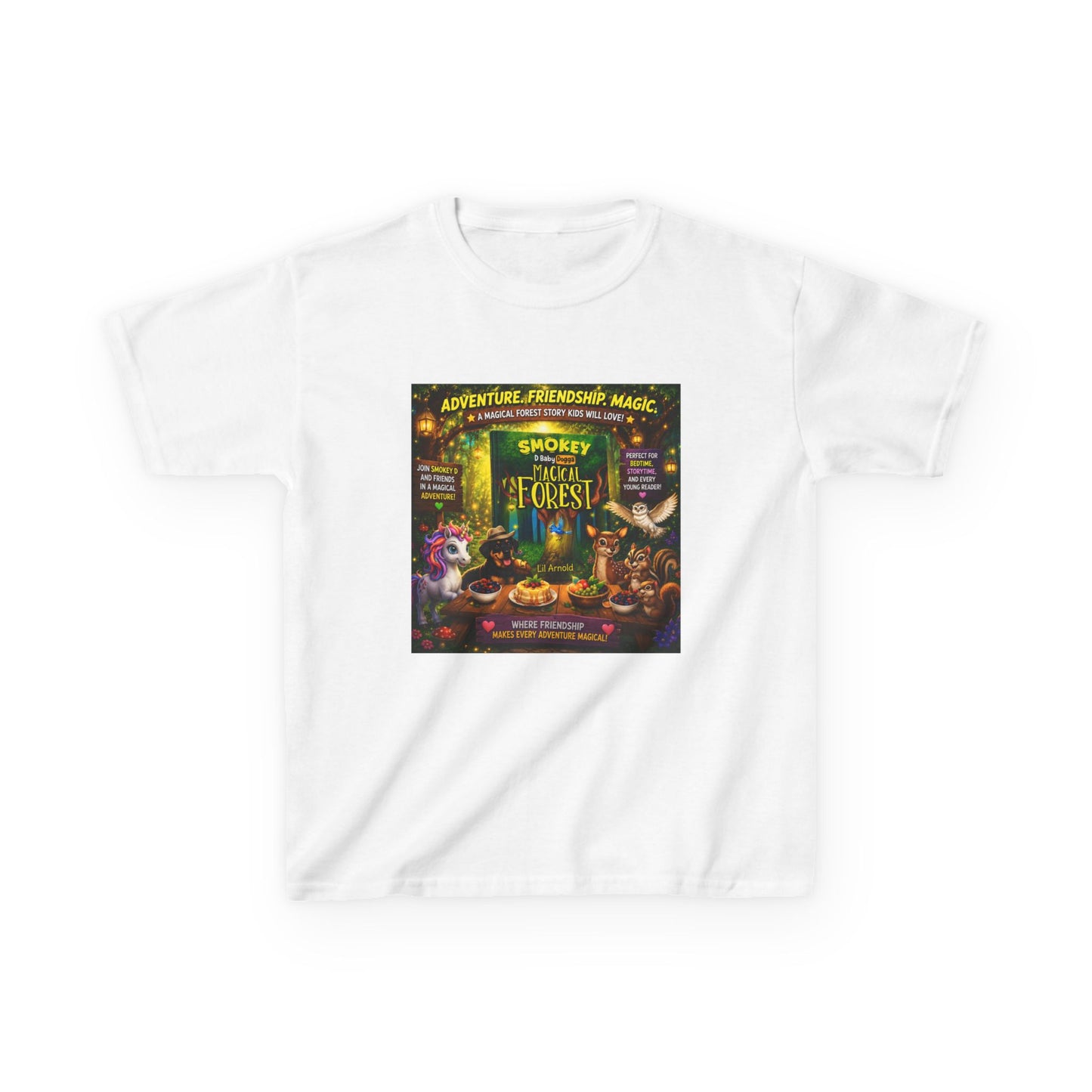 Smokey D Baby Dogga Magical Forest Kids Heavy Cotton T-Shirt