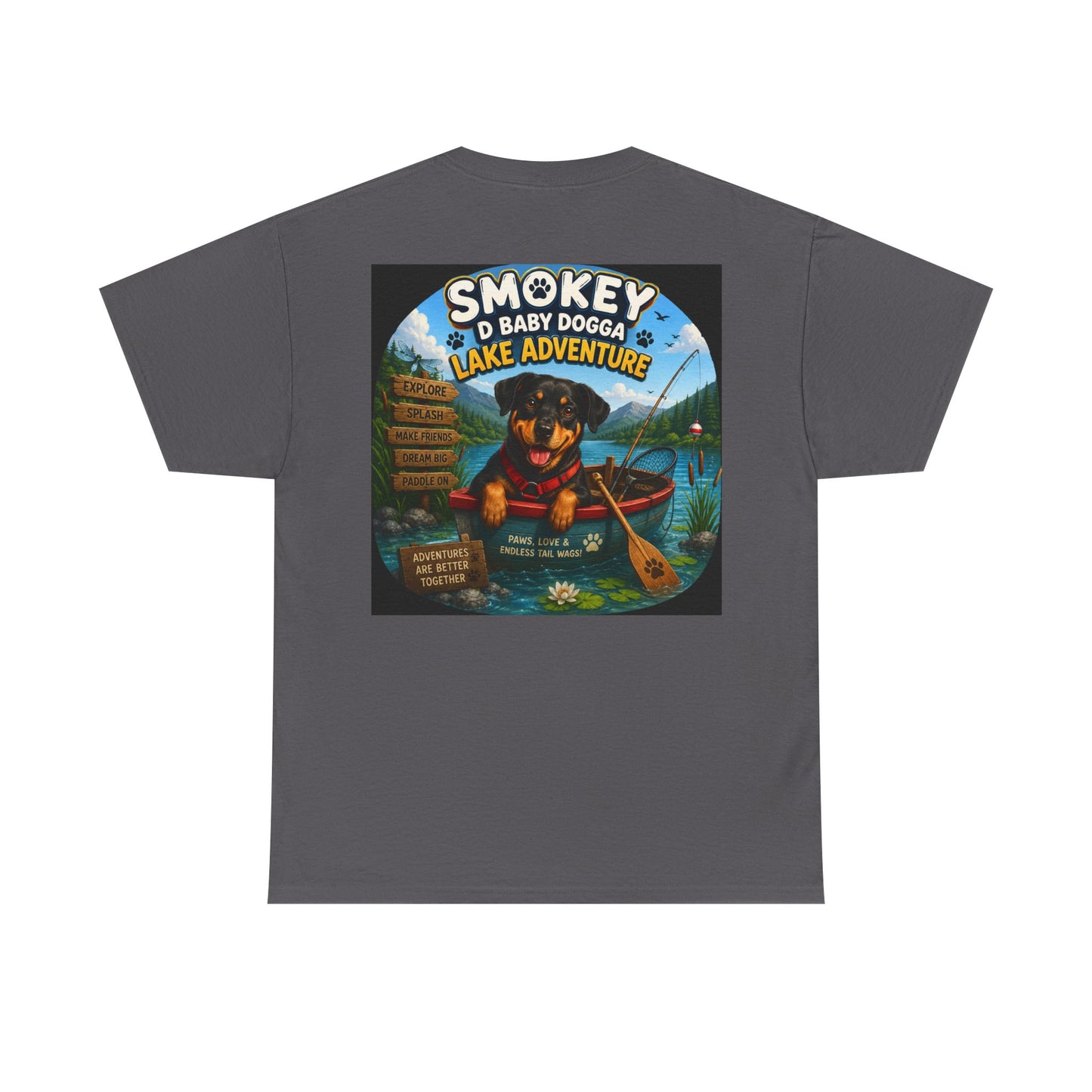 Smokey D Baby Dogga’s Lake Adventure T-Shirt – Gildan 5000 Heavy Cotton Tee