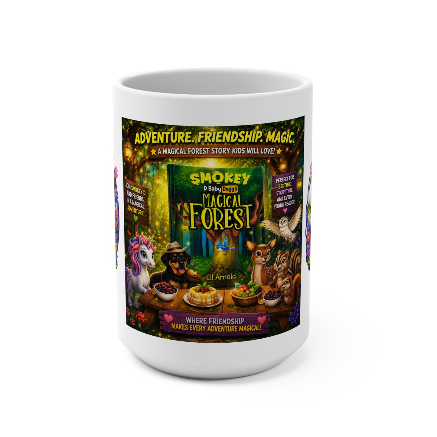 Smokey D Baby Dogga's Magical Forest 15 oz Ceramic Mug – Wraparound Design