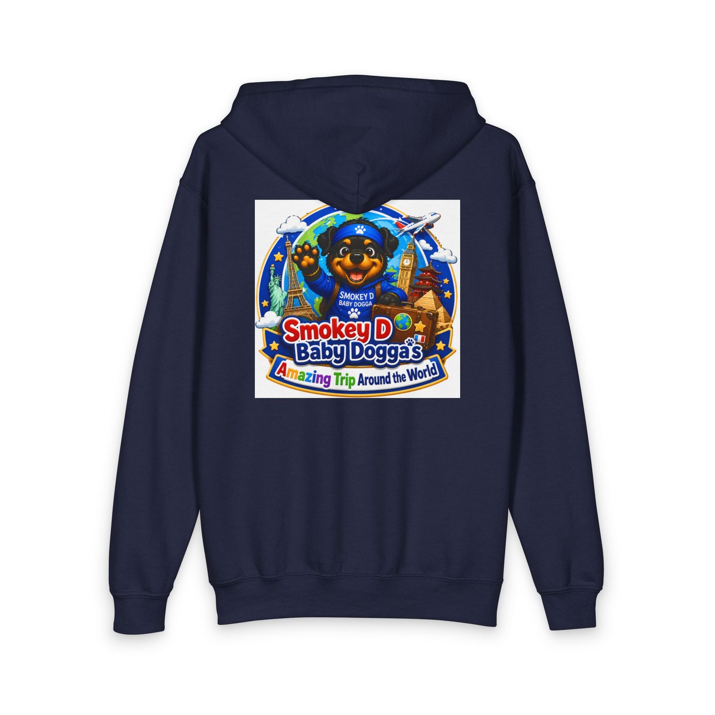 Smokey D Baby Dogga's Amazing Trip Around the World – Youth Full Zip Hoodie