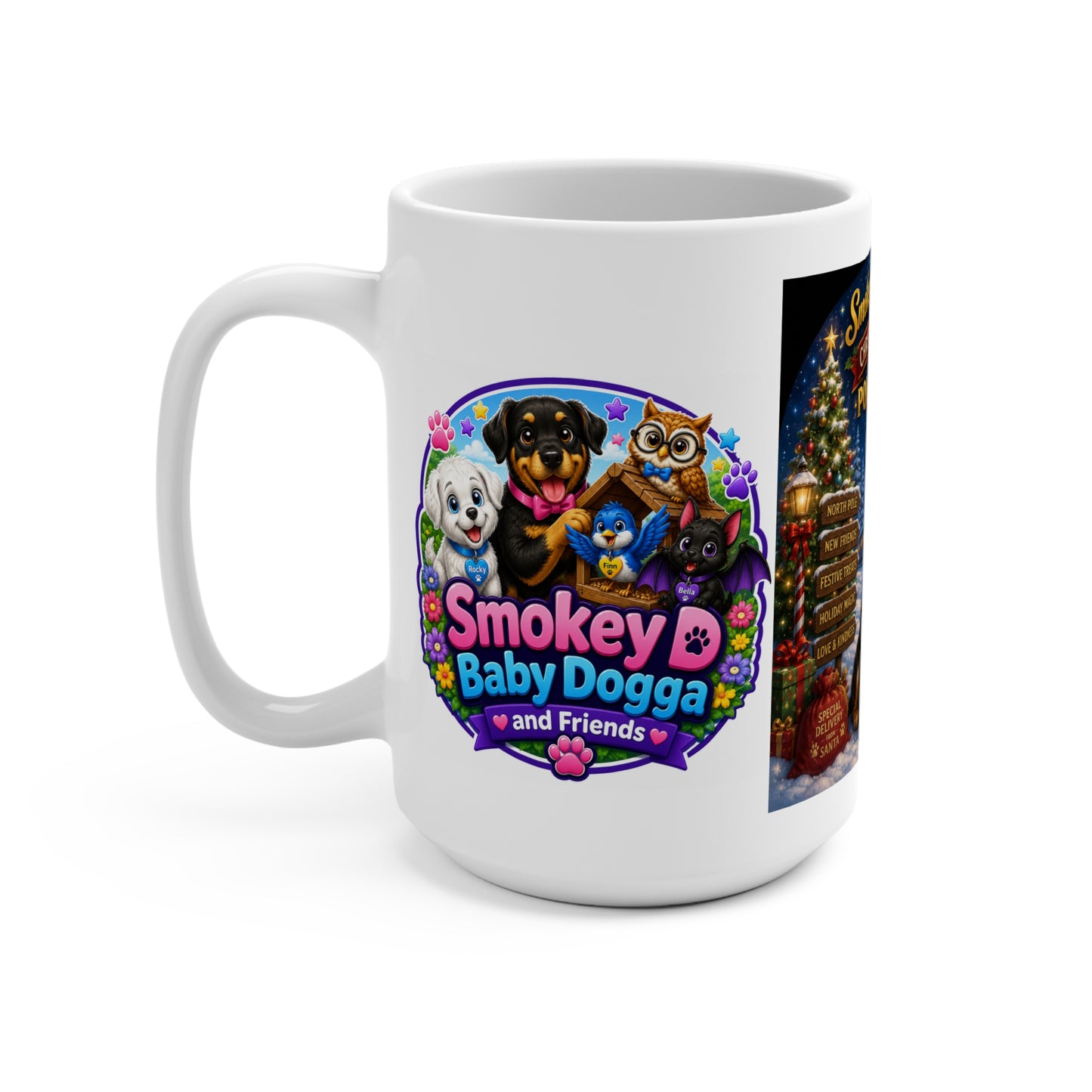 Smokey D Baby Dogga Polar Express Christmas Mug – 15oz | Holiday Adventure Coffee Cup