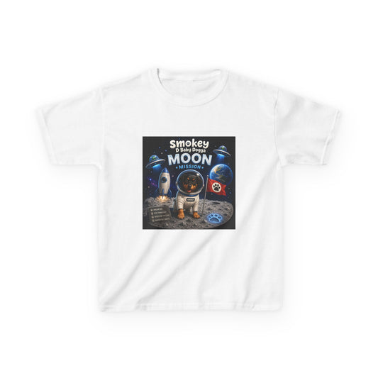 Smokey D Baby Dogga Moon Mission Kids Heavy Cotton T-Shirt