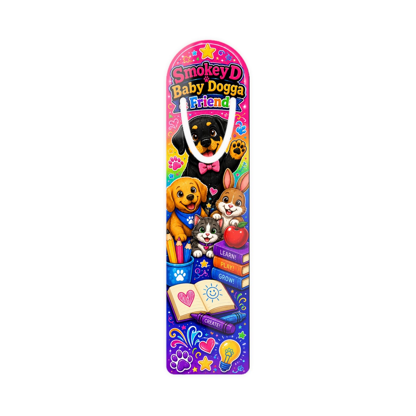 Smokey D Baby Dogga & Friends Bookmark — Colorful Kids Reading Companion
