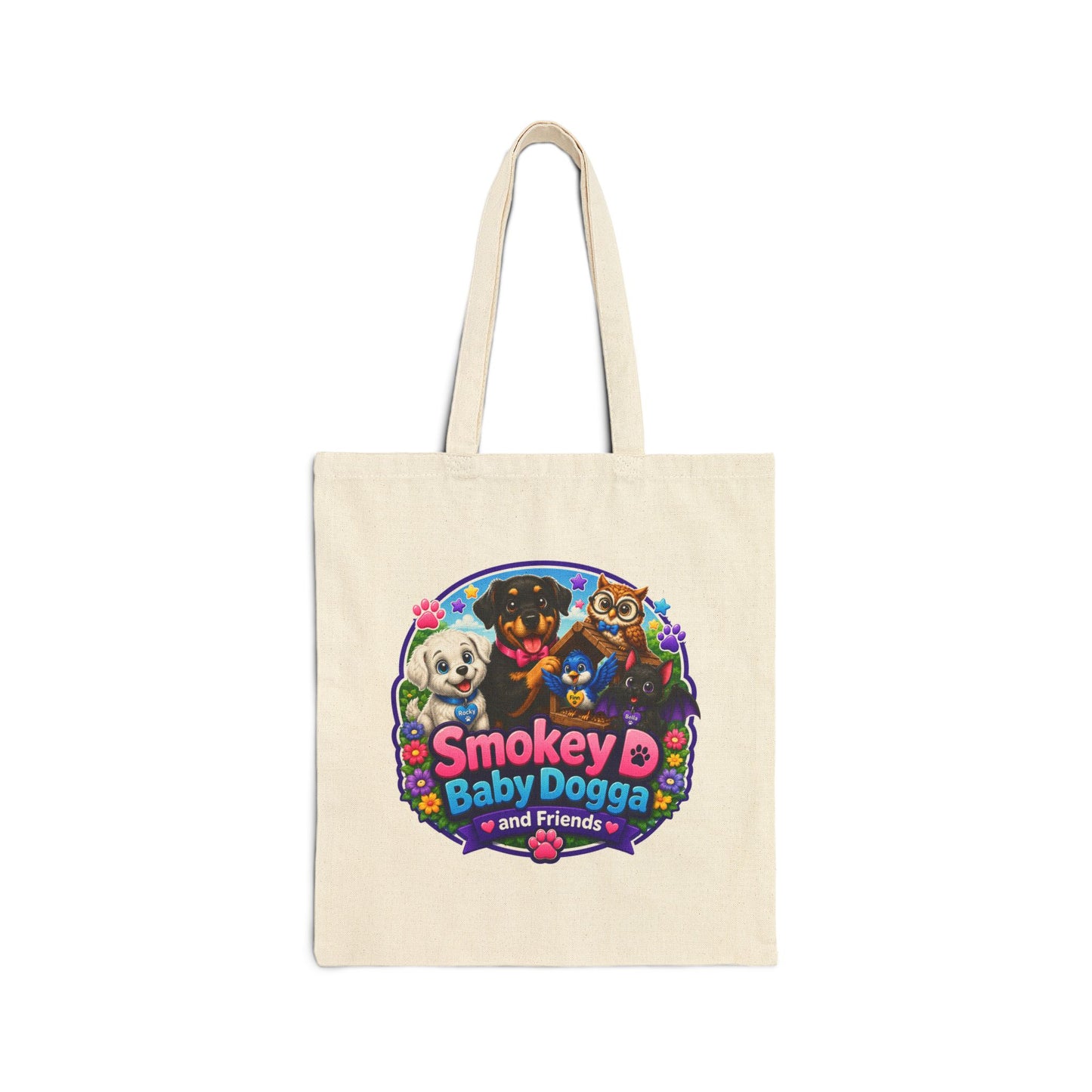 Smokey D Baby Dogga Moon Mission Cotton Canvas Tote Bag