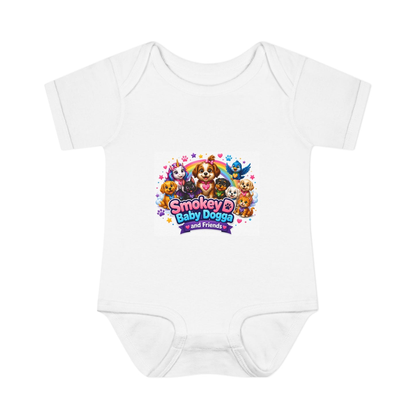 Smokey D Baby Dogga Bodysuit - Cute Puppy Friends Infant Onesie