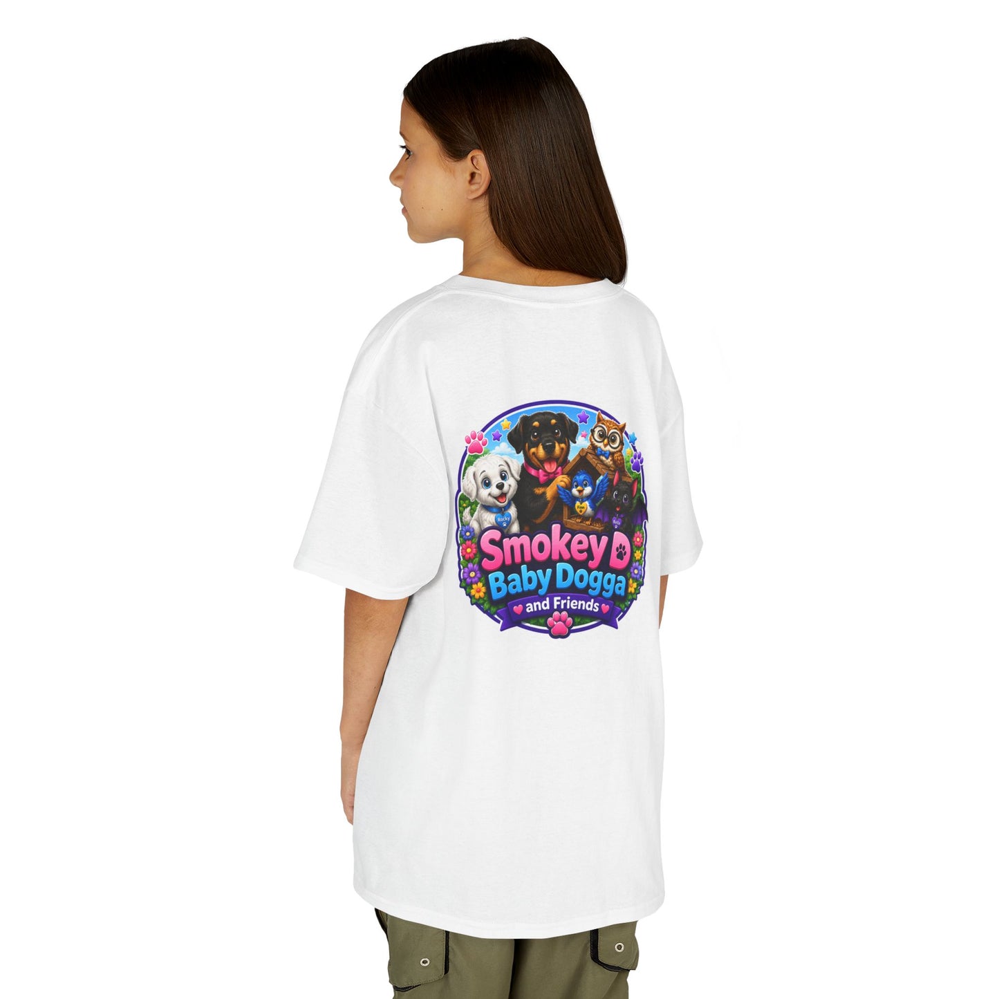 Smokey D Baby Dogga Magical Forest Kids Heavy Cotton T-Shirt
