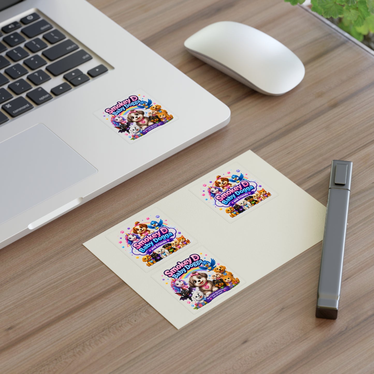 Smokey D Baby Dogga Sticker Sheet — Cute Puppy Characters Sticker Set