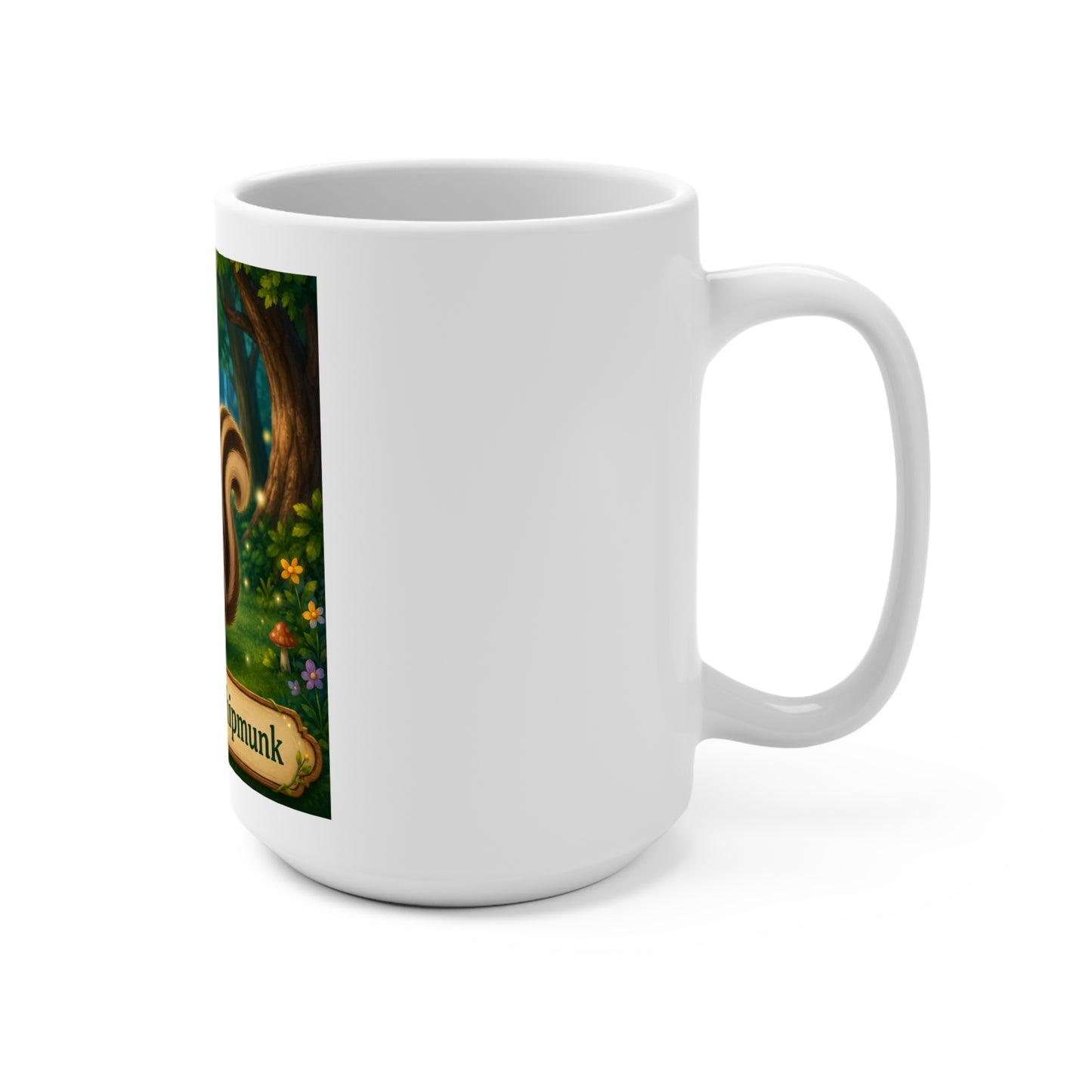 Charlie the Chipmunk 15 oz Ceramic Coffee Mug | Cute Forest Animal Mug | Smokey D Baby Dogga | Microwave & Dishwasher Safe