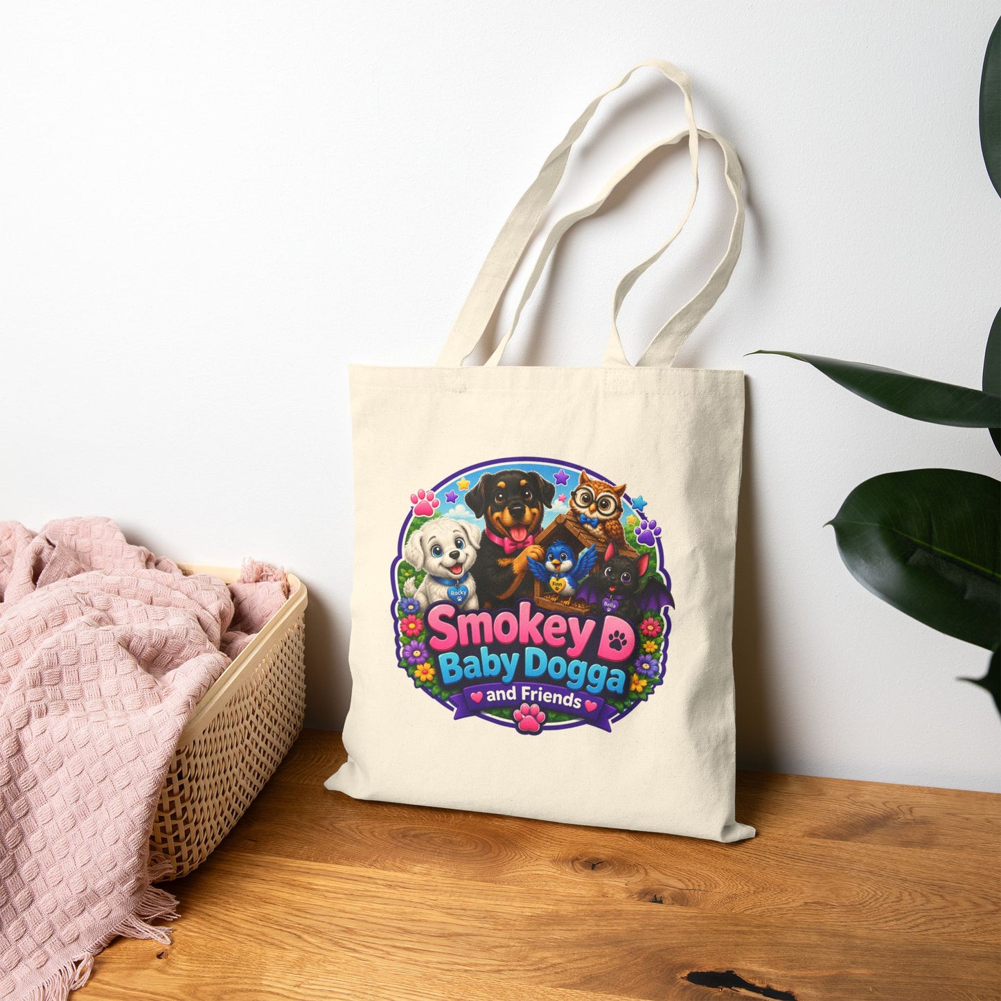 Smokey D Baby Dogga Chocolate Factory Cotton Canvas Tote Bag