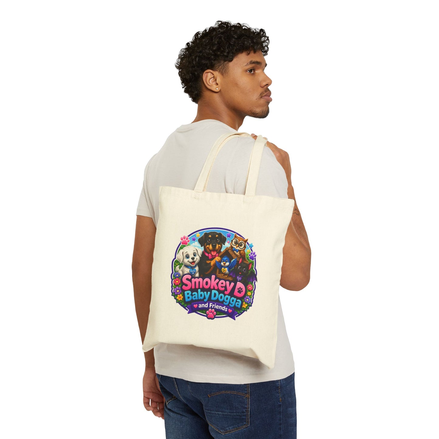 Smokey D Baby Dogga Magical Forest Cotton Canvas Tote Bag