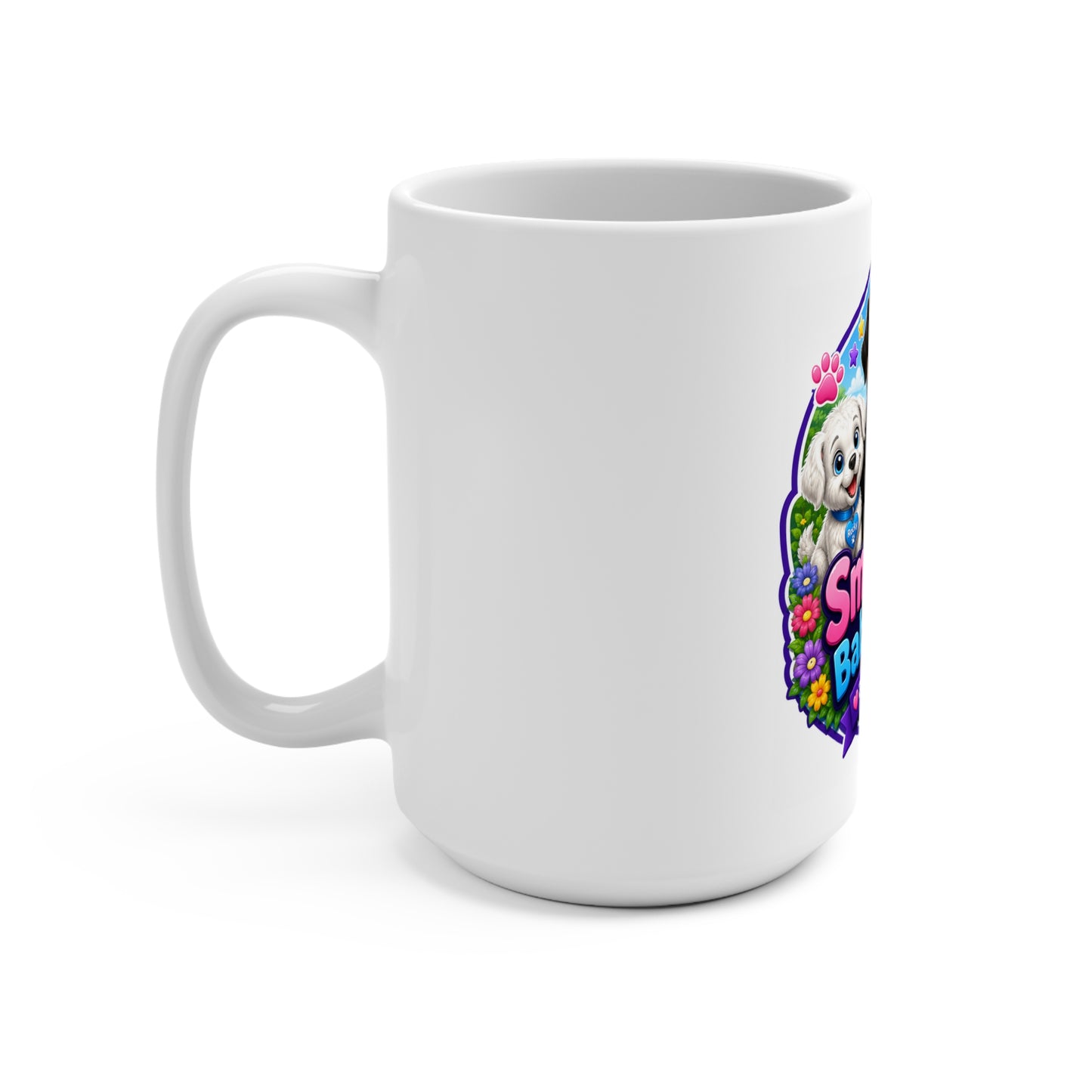 Smokey & Baby Dogga 15oz Ceramic Mug — Cute Puppy & Friends Coffee Cup