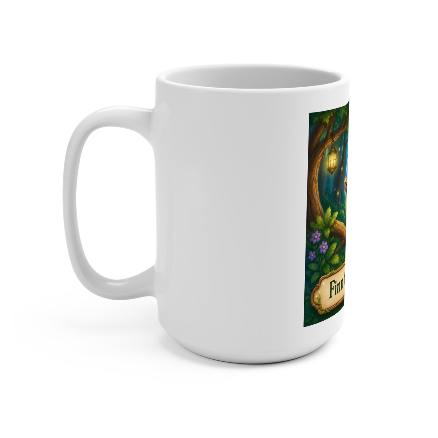 Finn the Blue Bird 15 oz Ceramic Coffee Mug | Cute Bluebird Mug | Smokey D Baby Dogga | Microwave & Dishwasher Safe