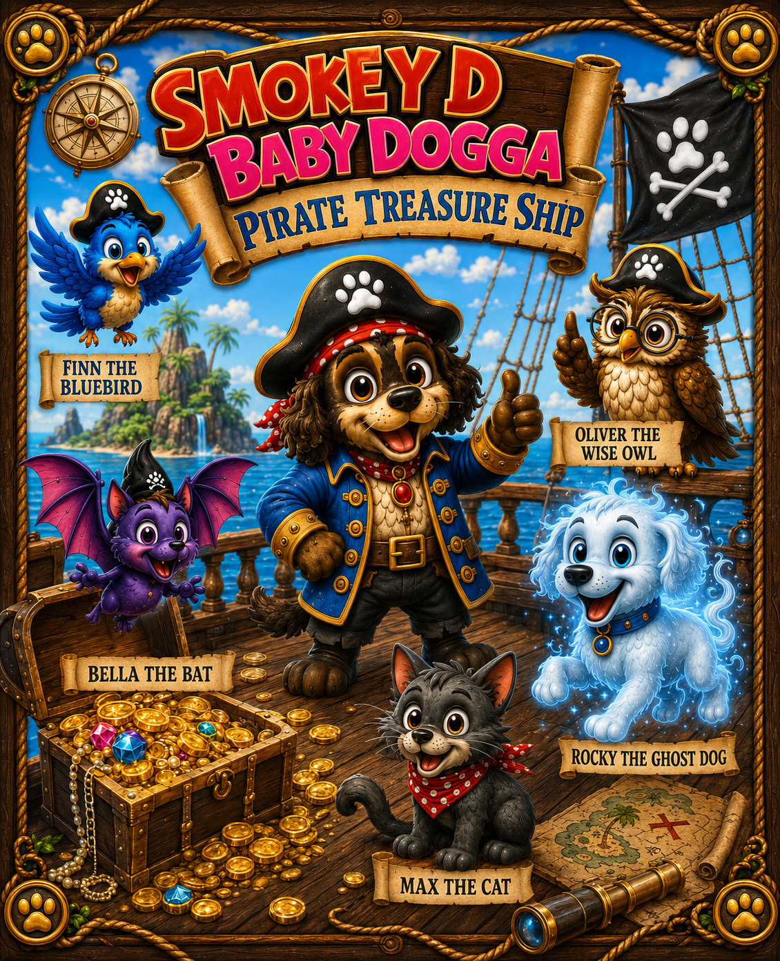 Smokey D Baby Dogga Pirate Treasure Ship.